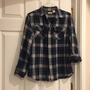 L. L. Bean plaid flannel button up!